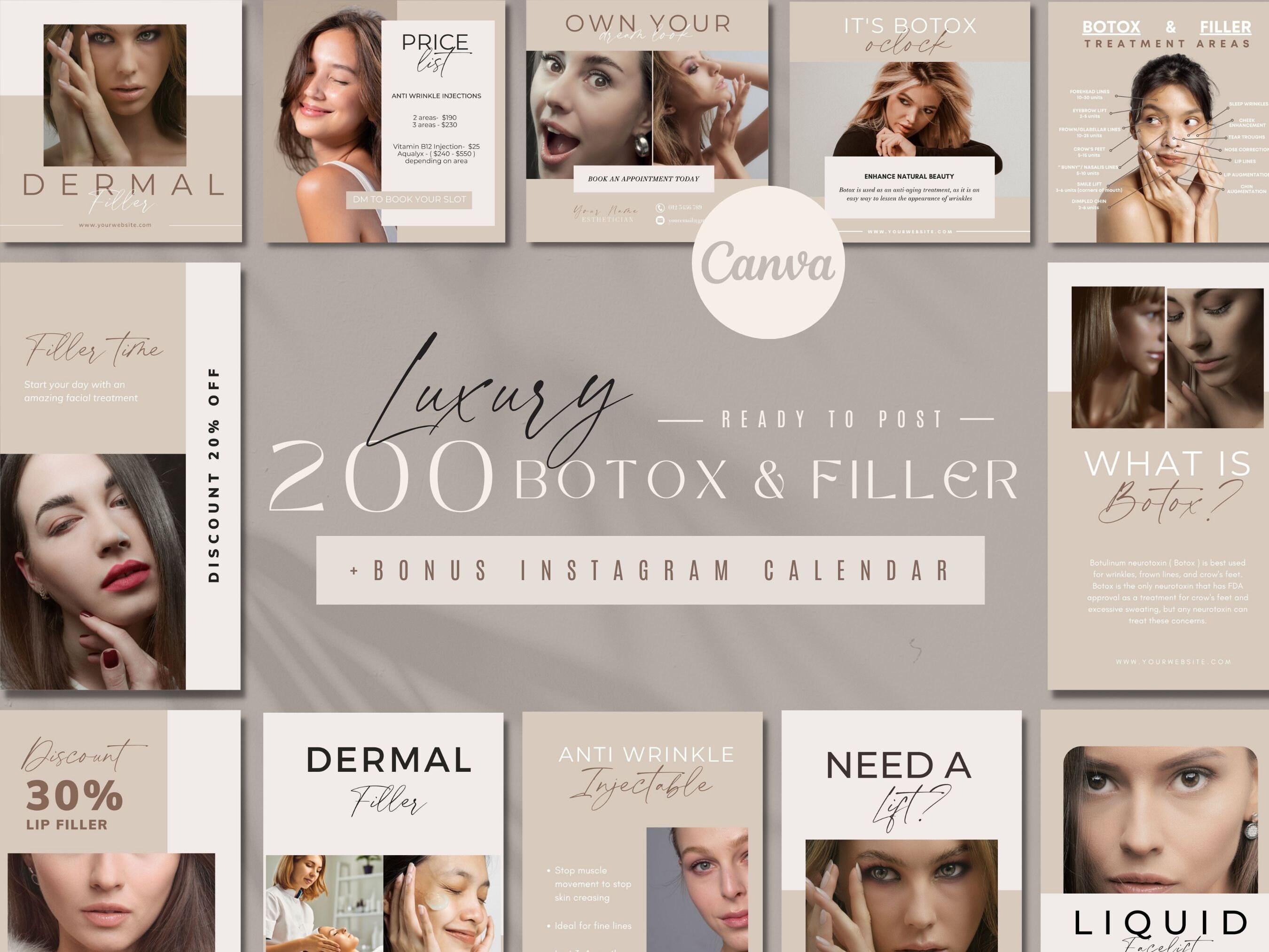 200 Botox and Filler Instagram Templates Botox Templates Etsy Canada