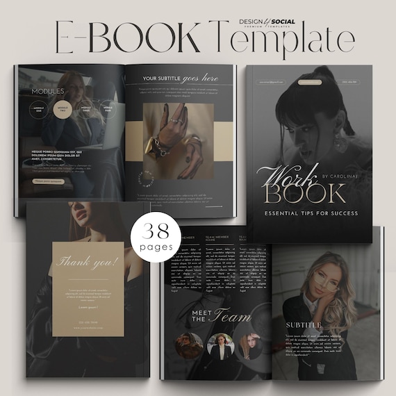 Ebook Template | Editable Coaching Workbook Template | Canva Template | Course Guide | Lead Magnet | Luxury Broschure