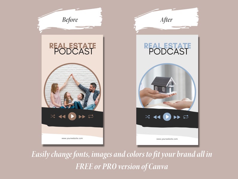 Instagram Reel Templates | Podcast Reel Covers | Reel Cover Template Editable in Canva | Reel Template Cover image 9