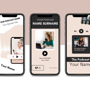 Instagram Reel Templates | Podcast Reel Covers | Reel Cover Template Editable in Canva | Reel Template Cover image 6