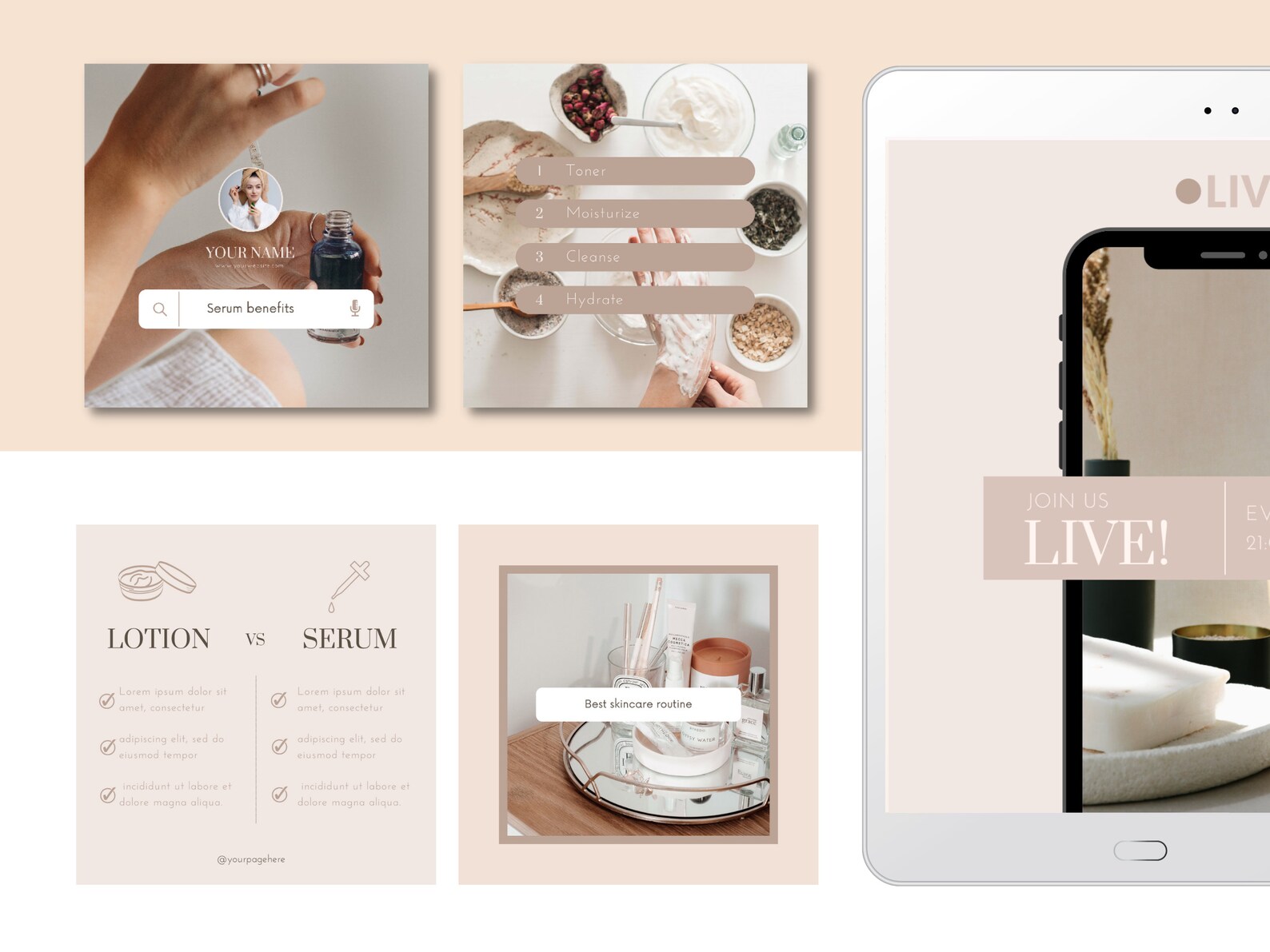 60 Skincare Instagram Templates | Skincare Social Media | Instagram ...