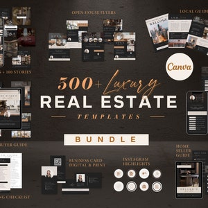 Paquete inmobiliario / Plantillas de Instagram para inmobiliarias / Guía inmobiliaria para compradores y vendedores / Kit de marketing para agentes inmobiliarios / Kit de marca