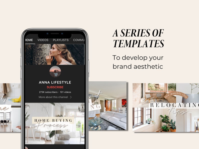 Real Estate Youtube Channel Branding Kit Youtube Thumbnails Etsy