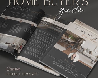 Home Buyer Guide Template - 14 Pages - Simplify Your Home Buying Process | Canva Template | Real Estate Template | Realtor Branding