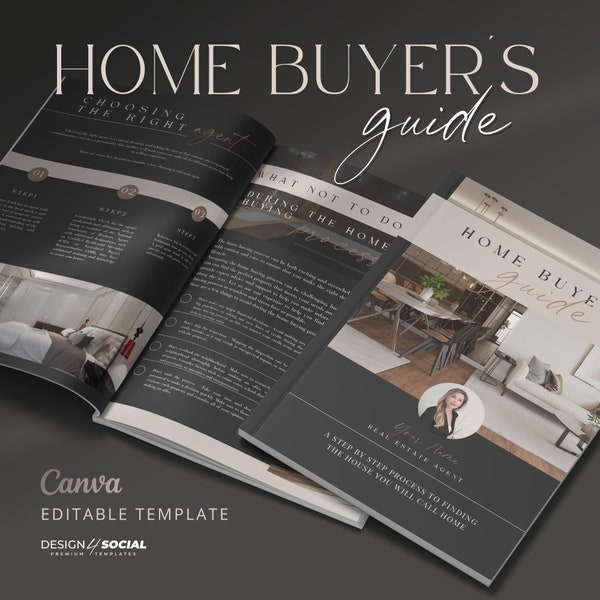 Home Buyer Guide Template - 14 Pages - Simplify Your Home Buying Process | Canva Template | Real Estate Template | Realtor Branding