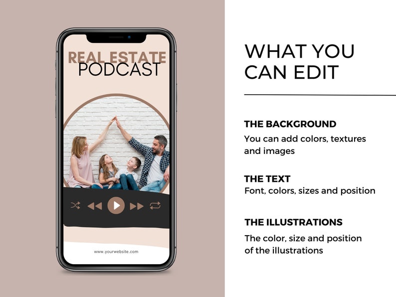Instagram Reel Templates | Podcast Reel Covers | Reel Cover Template Editable in Canva | Reel Template Cover image 7