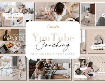 YouTube Channel Branding Kit | Youtube Thumbnails | Editable Canva Templates