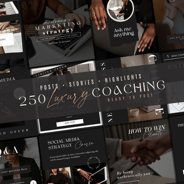 Coaching Instagram Post, Stories, Highlights Templates | Blogger Template| Life Coach Templates | Coaching Business