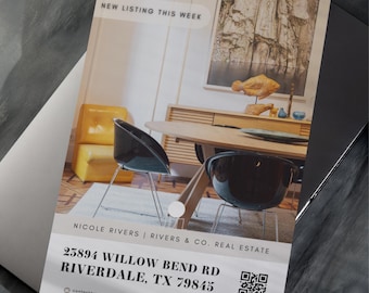 Luxusimmobilie Broschüre Vorlage | Bearbeitbarer Flyer | Canva Realtor Marketing Kit | Moderne Listing Präsentation
