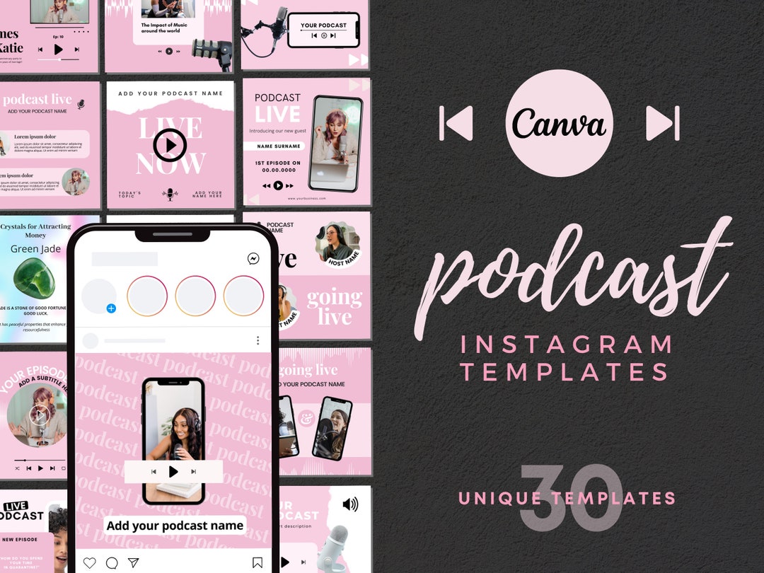 Podcast Instagram Template Post Template for Podcast - Etsy