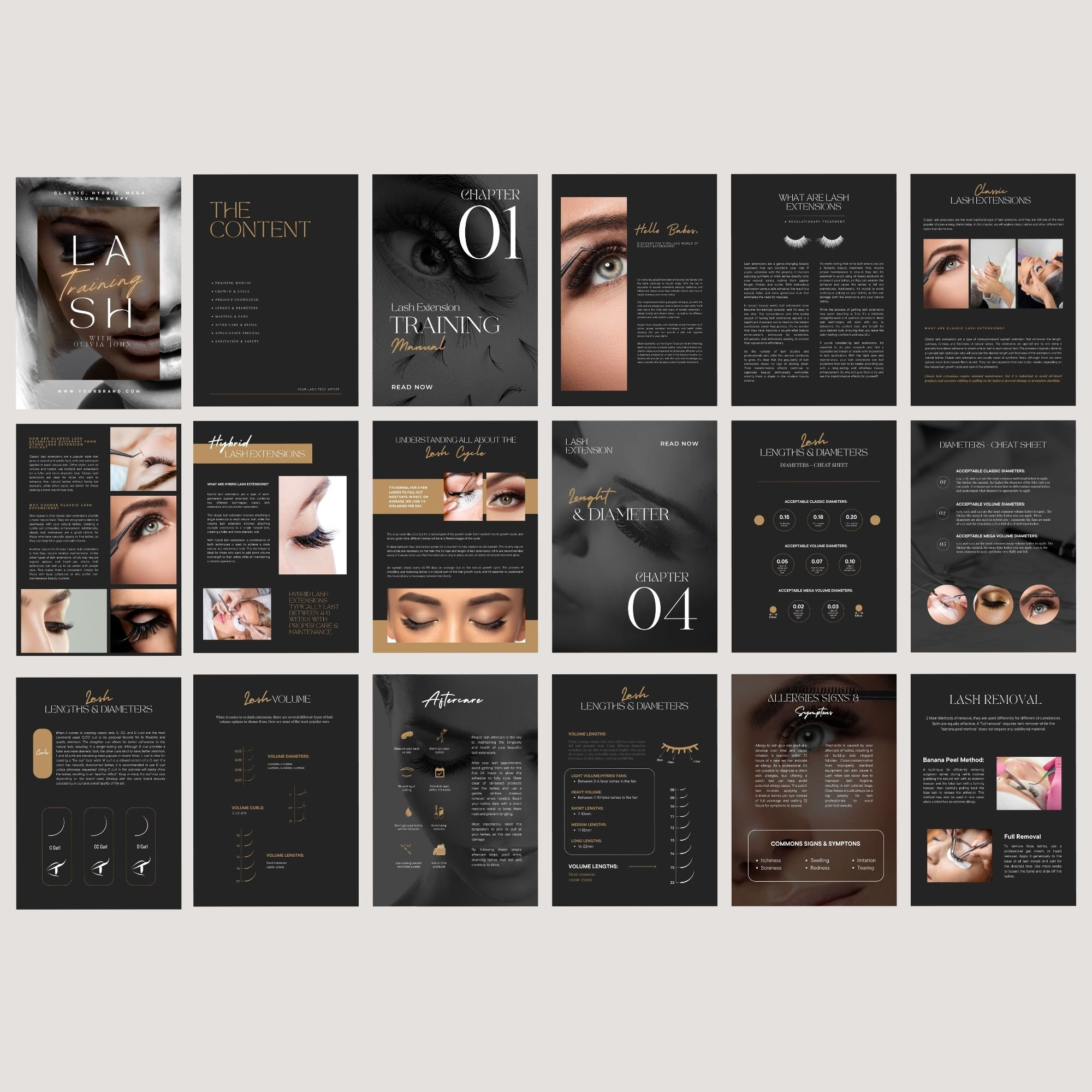 Lash Training Manual | Lash Extension Manual | Lash Ebook Template ...