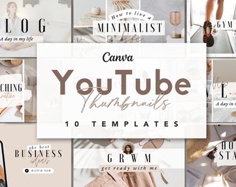 Kit de branding de chaîne YouTube | Vignettes Youtube | Modèles de toile modifiables