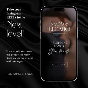 50 Brow Tech Video Instagram Templates | Brow Lamination Canva Template ...