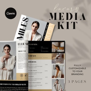 Media Kit Template Canva | Influencer Media Kit | Social Media Kit | Fashion Media Kit