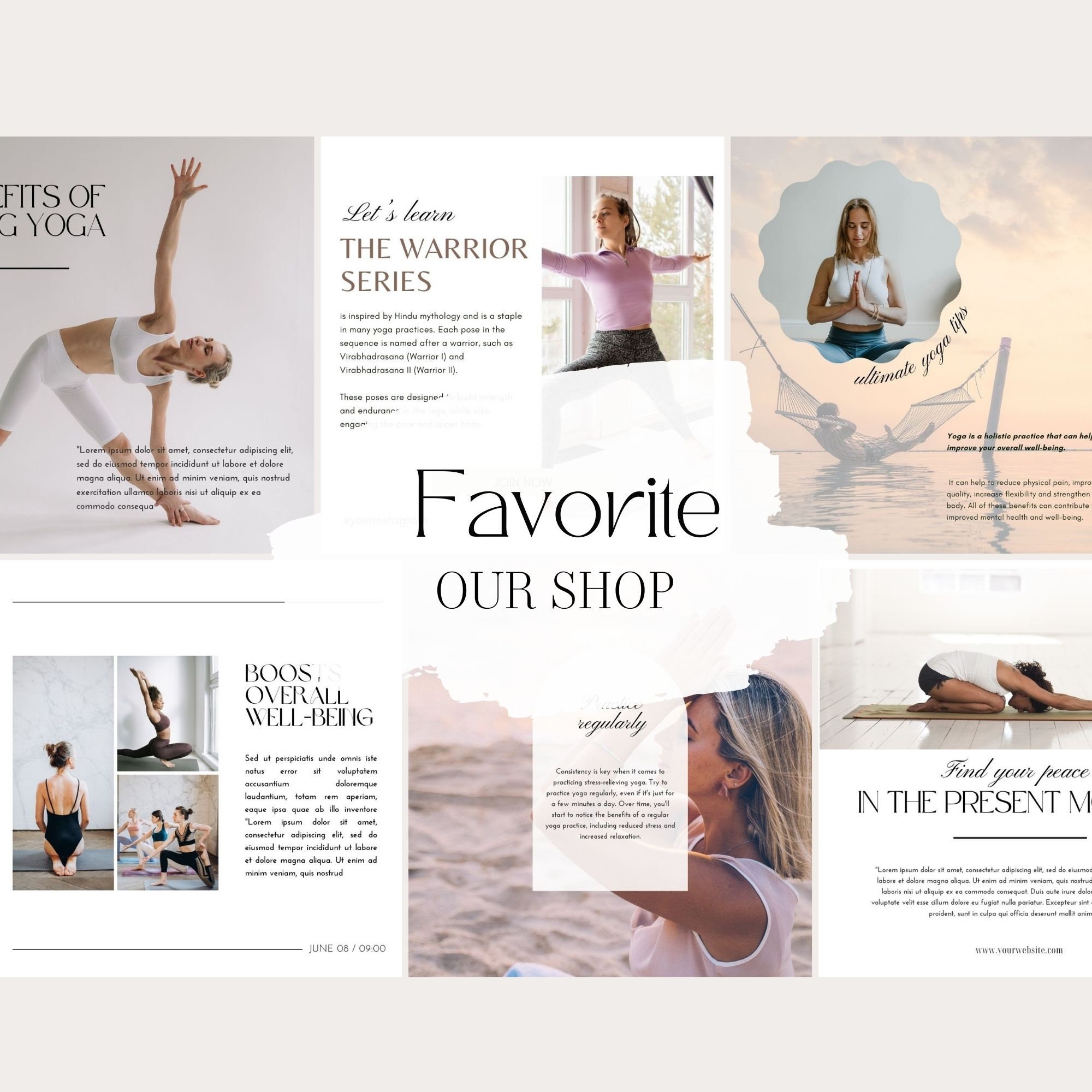 Instagram Yoga Posts Templates | Yoga Social Media Posts | Canva ...