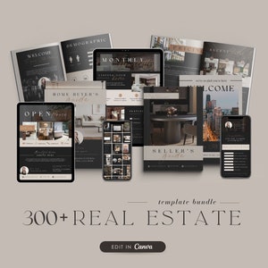 Real Estate Bundle | Real Estate Instagram Templates | Buyer, Seller Real Estate Guide | Realtor Bundle Marketing Kit | Branding Kit