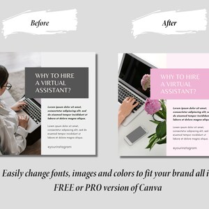 Virtual Assistant Instagram Post Template | Instagram Virtual Assistant ...