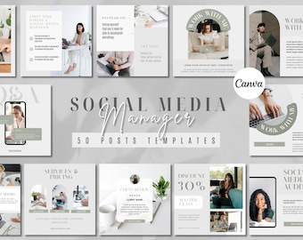 Social Media Manager Instagram Templates | Marketing Templates | Instagram Engagement | Canva Editable