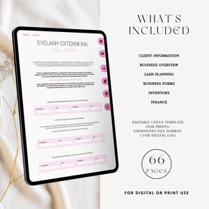 Lash Tech Planner Digital and Print Use | Editable Canva Template ...