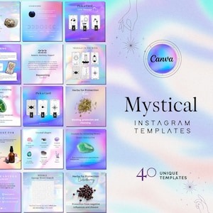 Spiritual Instagram Template | Astrology Instagram Template | Canva Instagram Template | Spiritual Social Media