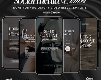 Instagram Video Reels Templates for Coaches, Social Media Managers | Canva Template