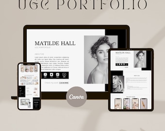 UGC Portfolio | UGC Template | UGC Media Kit | Minimal Ugc Portfolio Template