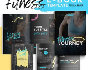 Modello eBook di fitness/Allenamento di allenamento personale/Coach nutrizionale/Pianificatore di fitness