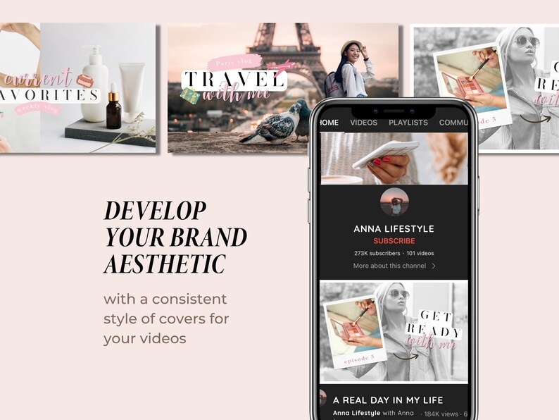 Peut inclure: Capture d'&eacute;cran d'une page de cha&icirc;ne YouTube avec un fond noir et du texte blanc. Le nom de la cha&icirc;ne est "Anna Lifestyle" et la cha&icirc;ne compte 273 000 abonn&eacute;s et 101 vid&eacute;os. La description de la cha&icirc;ne est "En savoir plus sur cette cha&icirc;ne >". La cha&icirc;ne a une vid&eacute;o intitul&eacute;e "Une vraie journ&eacute;e dans ma vie" avec 184 000 vues. La vignette de la vid&eacute;o montre une femme portant une veste noire et une chemise blanche. La vid&eacute;o est intitul&eacute;e "Une vraie journ&eacute;e dans ma vie" et la description est "Anna Lifestyle avec Anna".