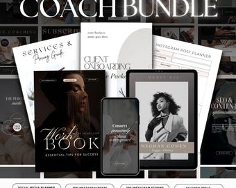 Coaching Bundle Template | Coaching Business Template | Editable Workbook | Client Onboarding | Instagram Posts | Media Kit