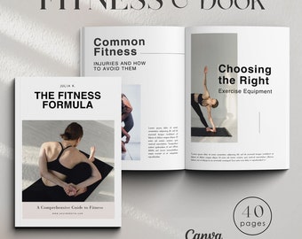 Modello ebook sul fitness, allenamento personale, preparatore nutrizionale, pianificatore di fitness