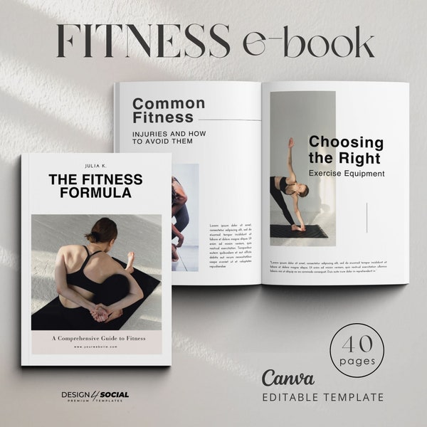 Fitness Ebook Template | Personal Training Workout | Ernährungscoach | Fitness Planer