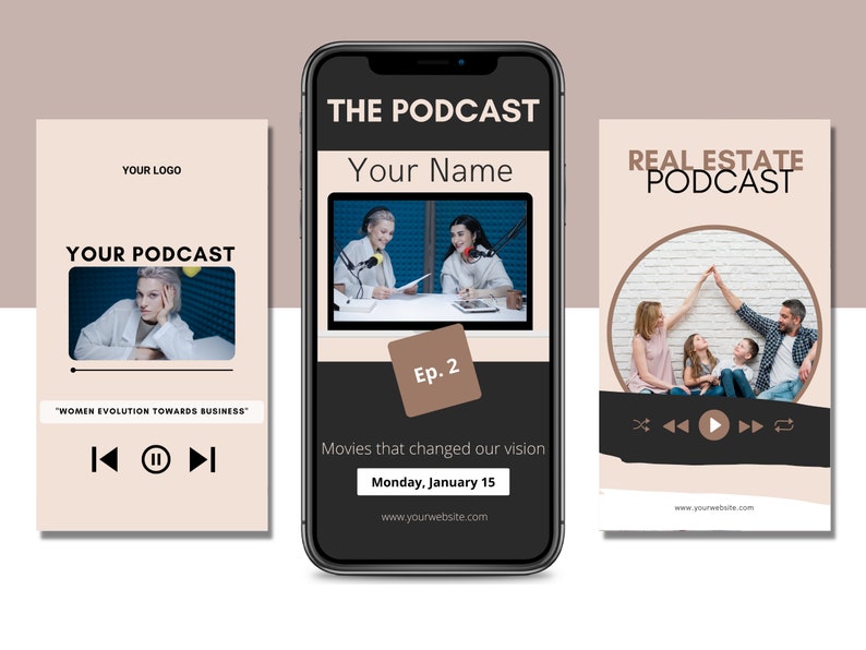 Instagram Reel Templates | Podcast Reel Covers | Reel Cover Template Editable in Canva | Reel Template Cover image 4