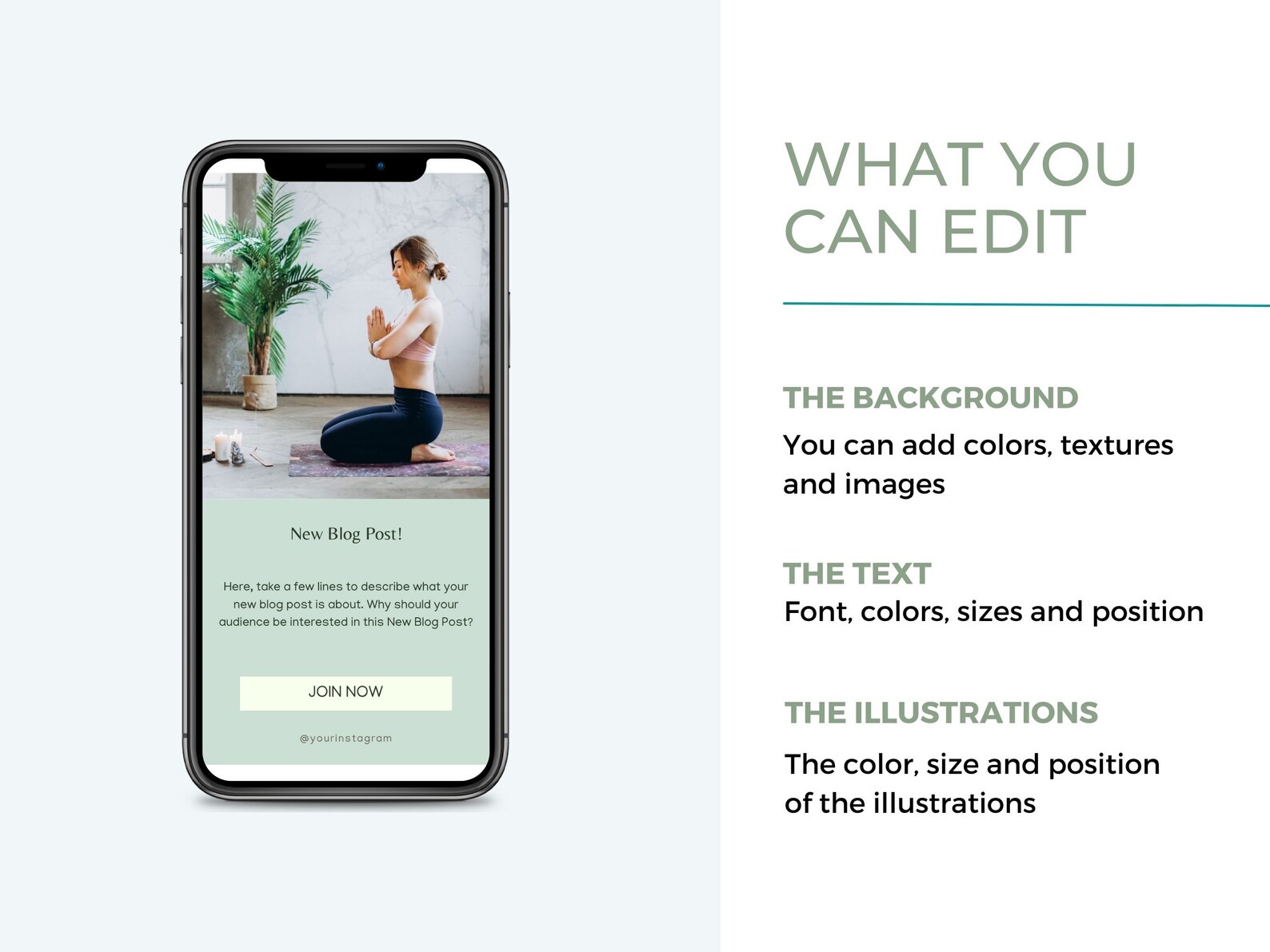 30 Yoga Instagram Templates for Canva | Social Media Templates ...