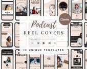 Instagram Reel Templates | Podcast Reel Covers | Reel Cover Template Editable in Canva | Reel Template Cover