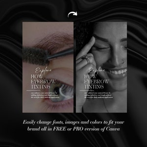 50 Brow Tech Video Instagram Templates | Brow Lamination Canva Template ...