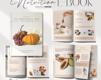 Nutrition Coach Ebook Template | Health Coach Forms | Lead Magnet | Food Diary | Nutrition Planner | Canva Template