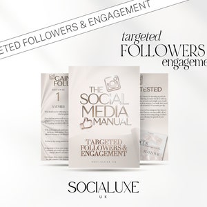 Social Media Followers & Engagement Guide | Social Media Marketing eBook | Targeted Followers and Engagement Manual | Instagram Content Idea