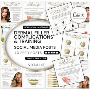 Botox and Filler Complications Instagram Template, Nurse Injector Templates, Medspa Template, Skincare Social Media Post, Aesthetic Nurse