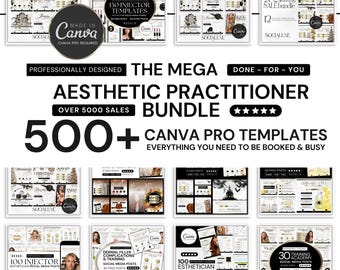 500+ Cosmetic Injector Templates Esthetician Instagram Templates Nurse Injector Social Media Esthetician Branding Package DIY Canva Branding