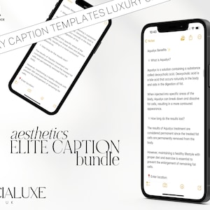 50 Aesthetics Practitioner Instagram Caption Bundle | Social Media Editable Caption Template | Cosmetic Injector Captions