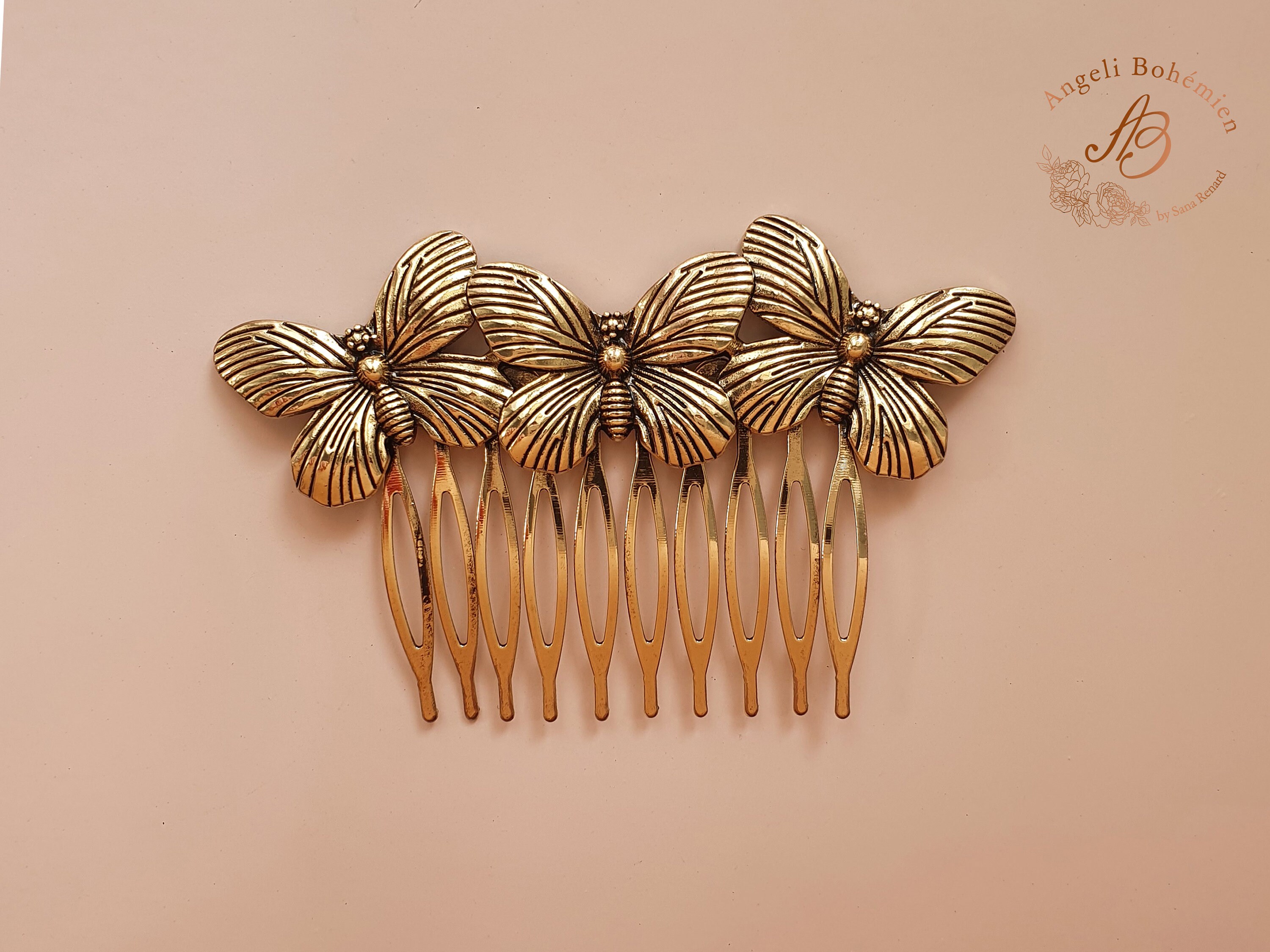 Pettine Per Capelli A Forma Di Libellula, Libellula Abalone