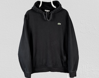 Pull Lacoste Sport à capuche noir Homme Taille Moyenne