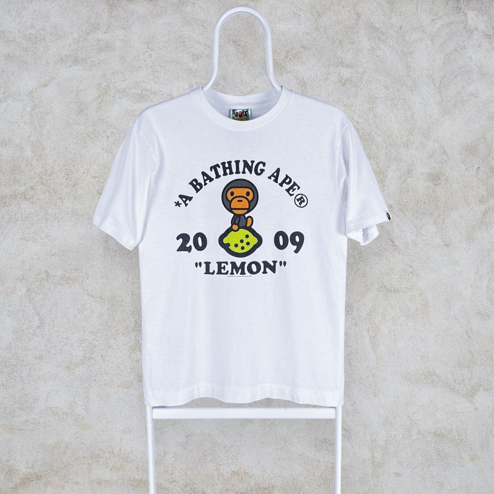bape white tee