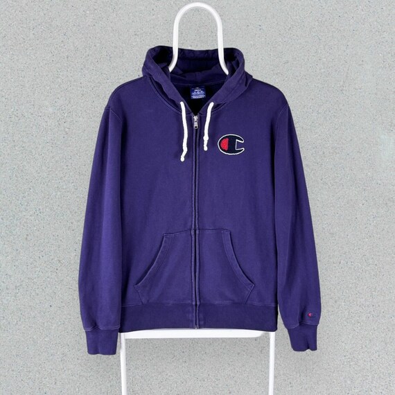 Champion paarse hoodie met volledige rits heren klein Etsy Belgie