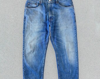 Levis 569 Jeans Bleu Loose Straight Leg Hommes W34 L30