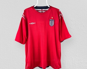 Vintage angleterre 2004 2006 maillot de football extérieur rouge umbro