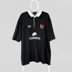 Vintage Guinness England Rugby Jersey Polo Shirt Cotton Traders Mens Size XXL image 1