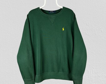 Sudadera verde Polo Ralph Lauren, talla grande para hombre.