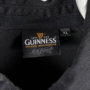 Vintage Guinness England rugbyshirt zwart katoen Traders heren XL afbeelding 4