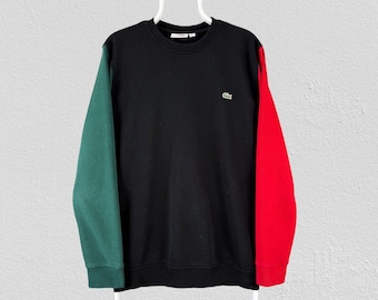 Lacoste Svart Färgblocks Tröja Herr Storlek XL 6